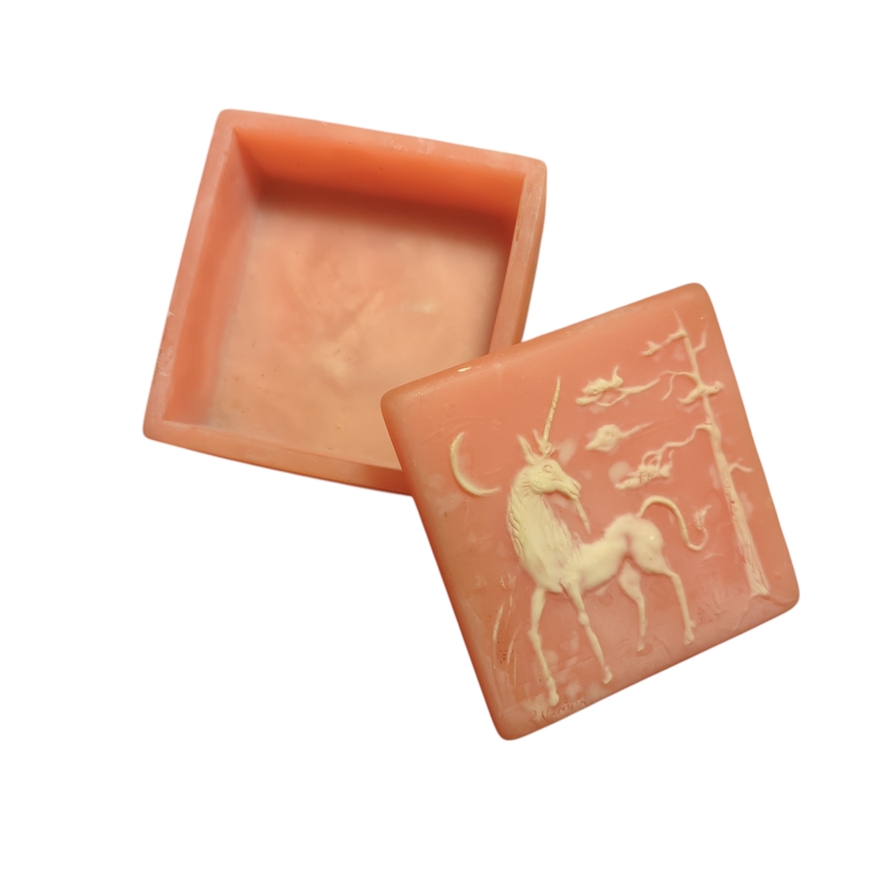 Whimsical Coral Unicorn Box